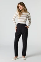 Pleated Slim Leg Dress Pant