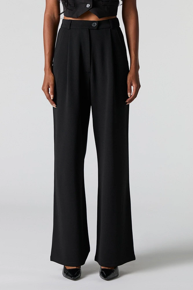 Crepe Straight Leg Dress Pant