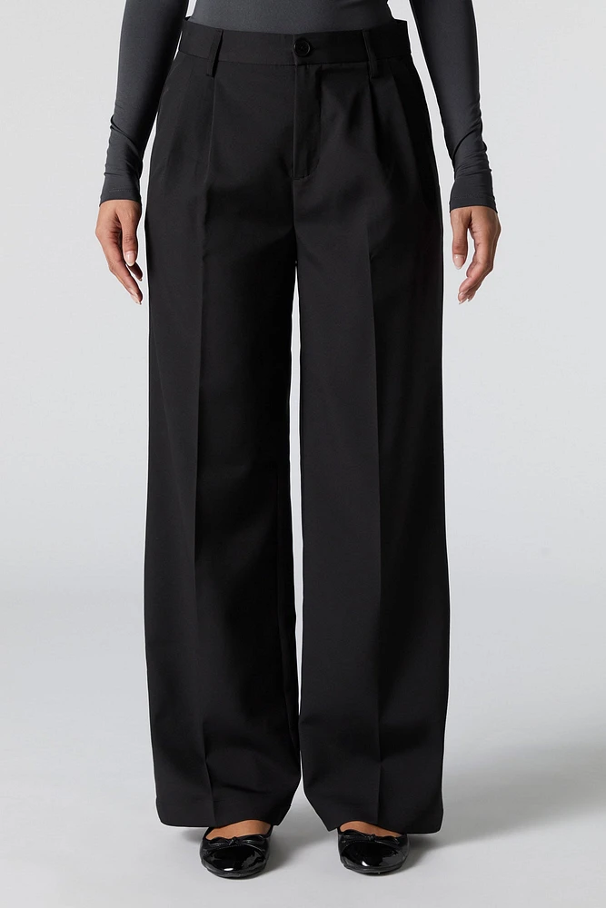 Pleated Wide Leg Dress Pant