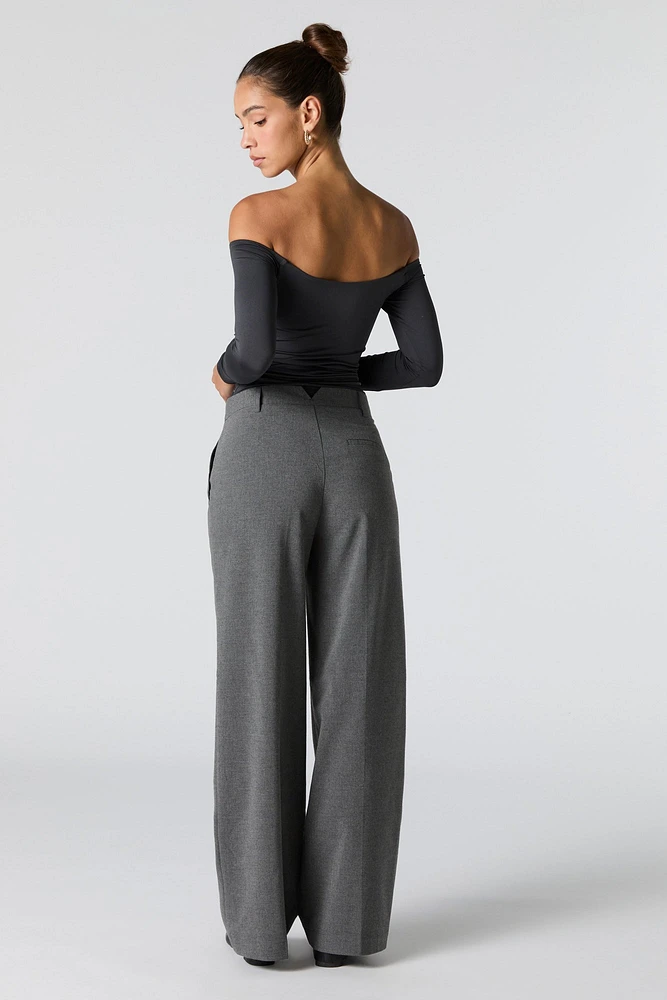 Pleated Wide Leg Dress Pant