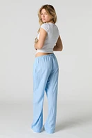 Pantalon imprimé à jambe large avec taille coulissante