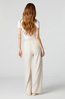 Pantalon habillé plissé en mélange de lin
