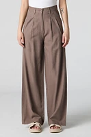Linen-Blend Pleated Dress Pant
