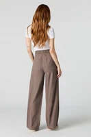 Linen-Blend Pleated Dress Pant