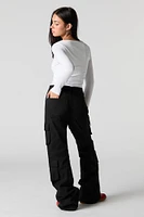 Multi Pocket Flare Cargo Pant