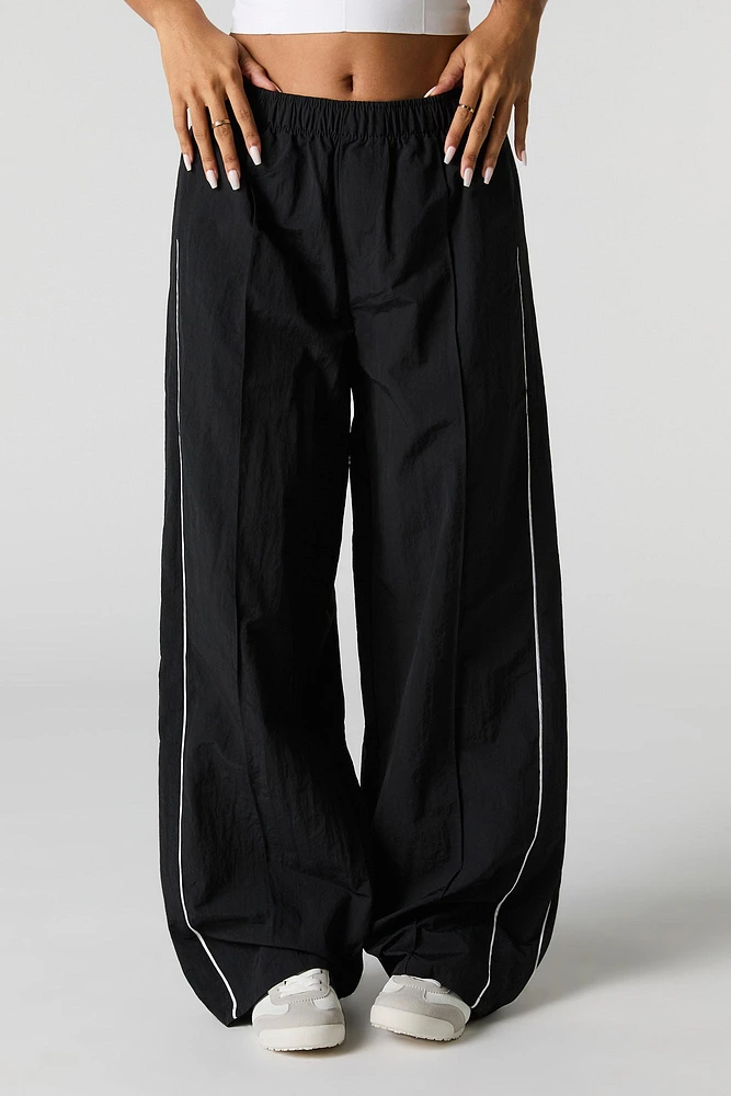 Nylon Wide Leg Pant