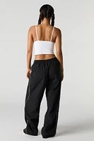 Nylon Wide Leg Pant