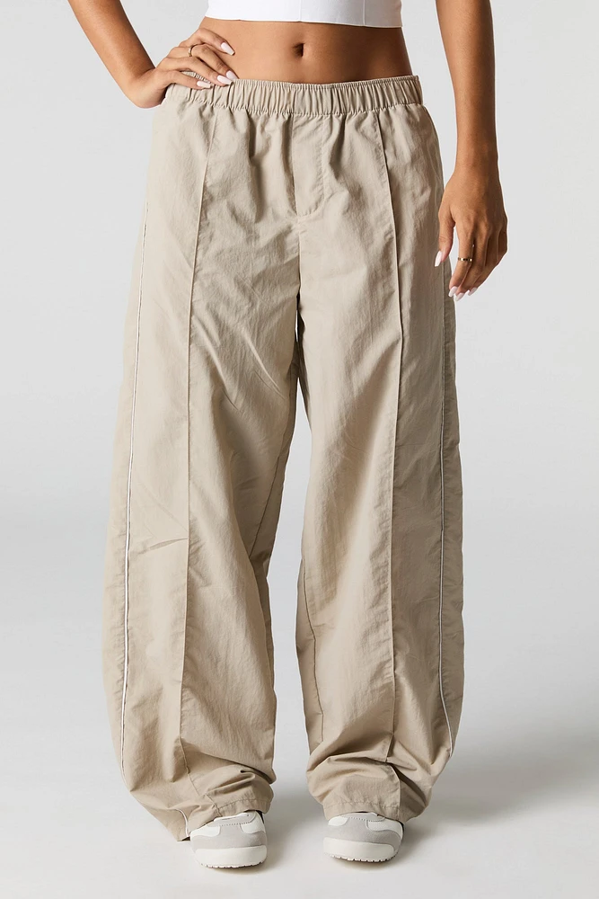 Nylon Wide Leg Pant