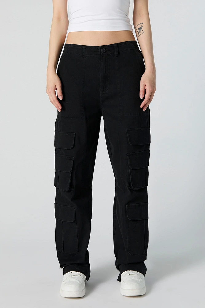 Twill Multi Pocket Straight Leg Cargo Pant