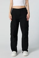 Twill Multi Pocket Straight Leg Cargo Pant