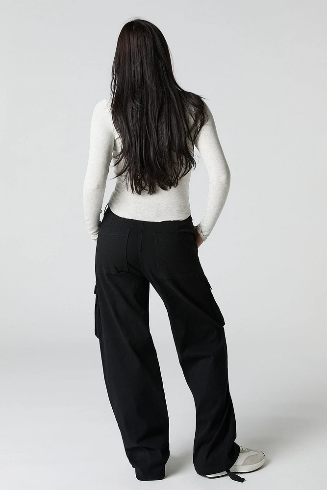 Drawstring Waist Cargo Pant