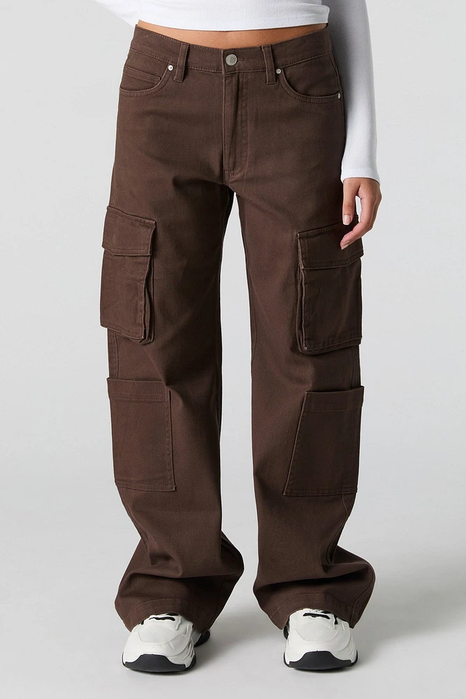 Pantalon cargo baggy à multiples poches