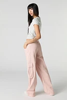 Stretch Denim Low Rise Baggy Cargo Jean