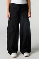 Drawstring Wide Leg Cargo Pant