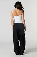 Drawstring Wide Leg Cargo Pant