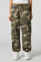 Jogger cargo à taille coulissante