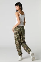 Jogger cargo à taille coulissante