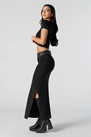 Contour Slit Maxi Skirt