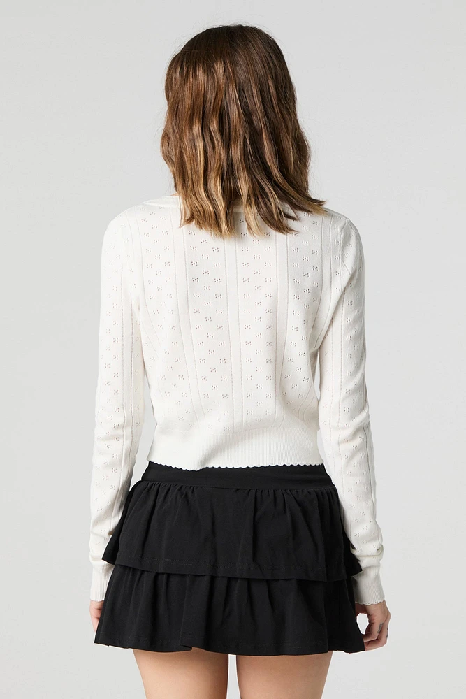 Jersey Ruffled Tiered Mini Skort