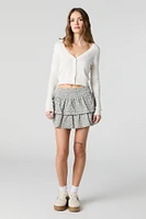 Jersey Ruffled Tiered Mini Skort