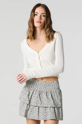 Jersey Ruffled Tiered Mini Skort