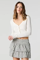 Jersey Ruffled Tiered Mini Skort