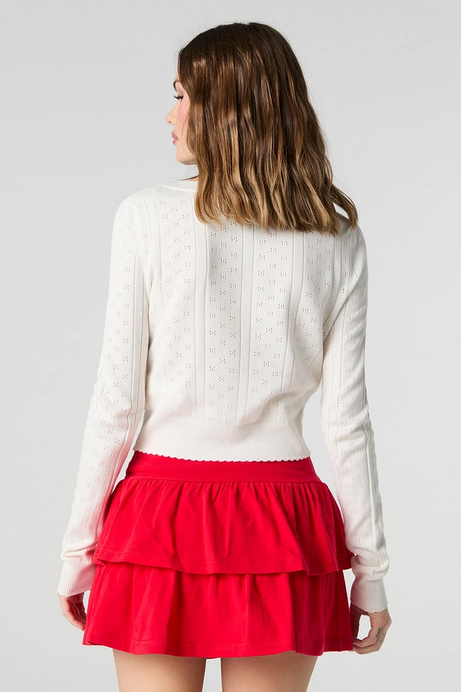 Jersey Ruffled Tiered Mini Skort