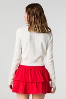 Jersey Ruffled Tiered Mini Skort