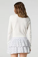 Jersey Ruffled Tiered Mini Skort