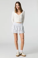 Jersey Ruffled Tiered Mini Skort