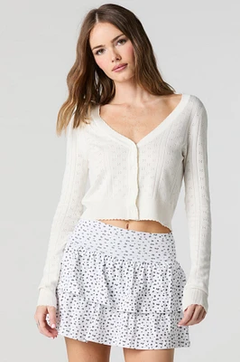 Jersey Ruffled Tiered Mini Skort