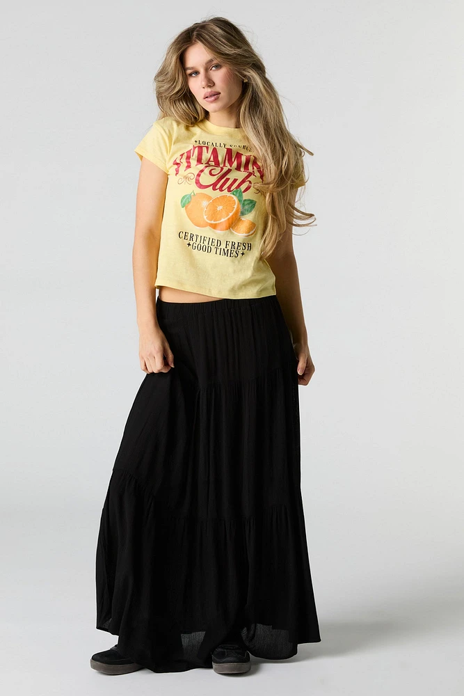 Tiered Maxi Skirt