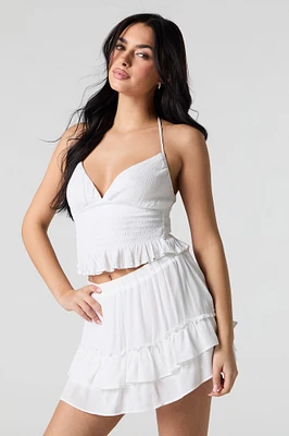 Tiered Mini Skirt