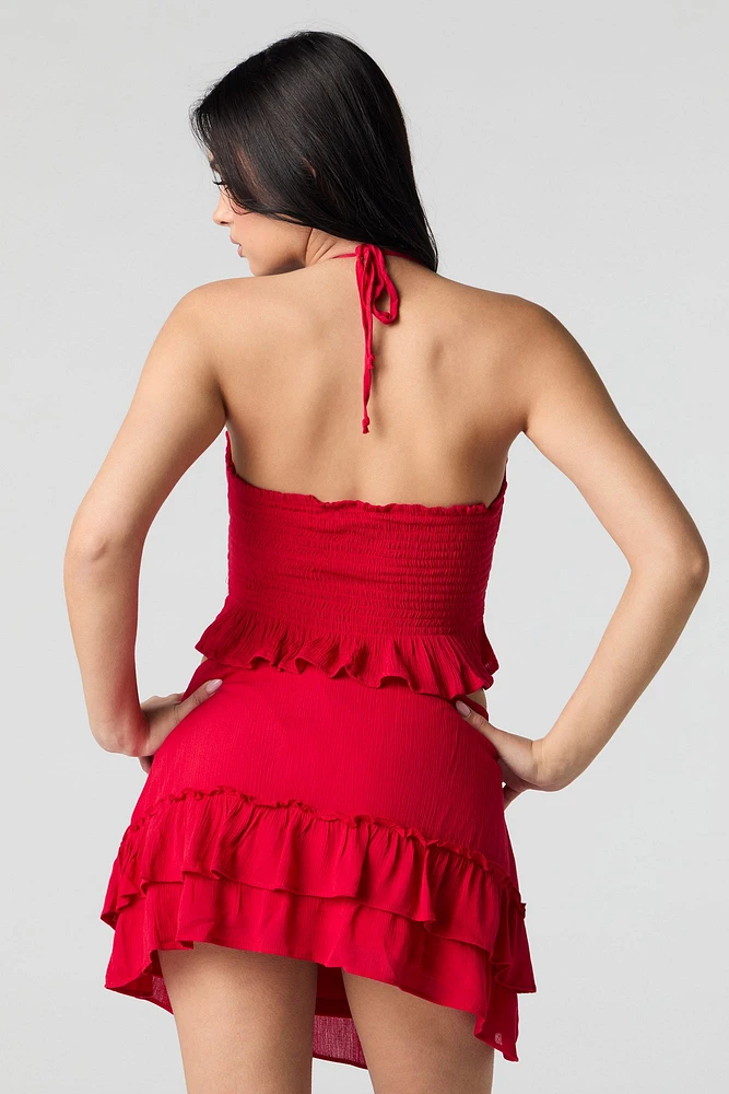Tiered Mini Skirt
