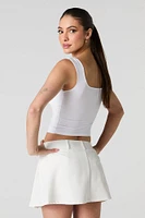 Drawstring Pleated Skort