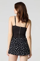 Printed Slit Mini Skort