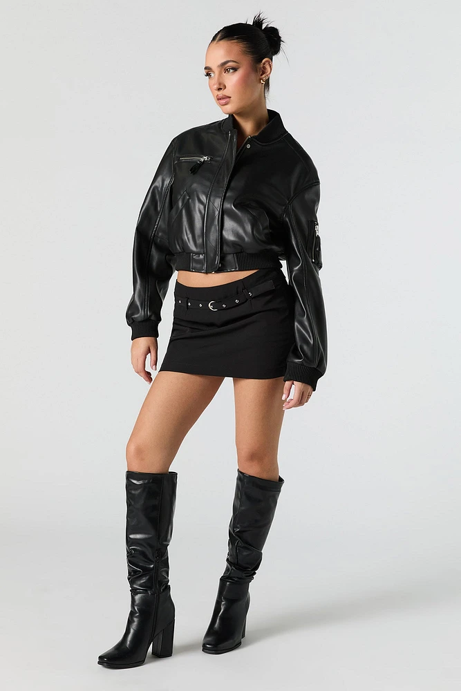 Minijupe-short avec ceinture