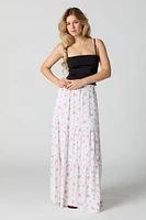 Tiered Maxi Skirt with Pockets