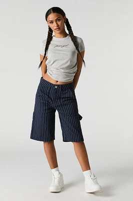 Jean-short de menuisier baggy