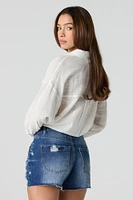 Distressed Boyfriend Denim Short