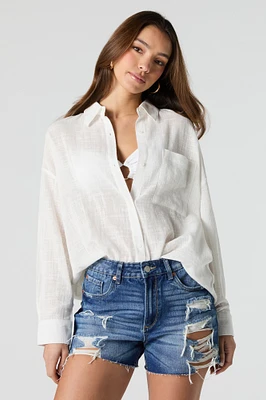 Distressed Boyfriend Denim Short