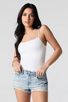 Light Wash Distressed Rigid Short