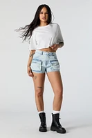 Denim Cargo Pocket Short