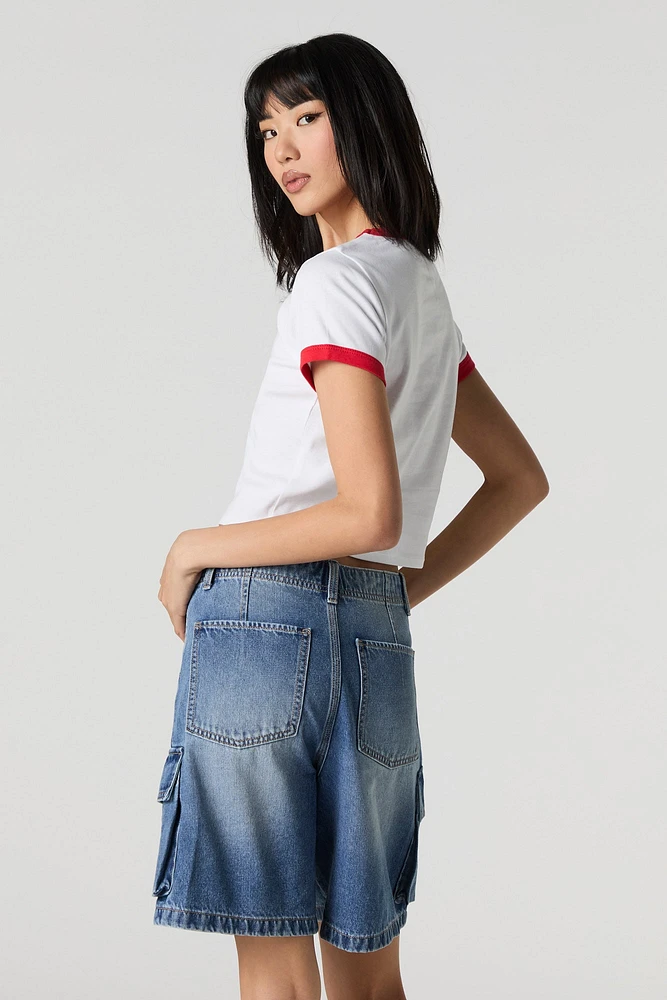 Jort cargo en denim