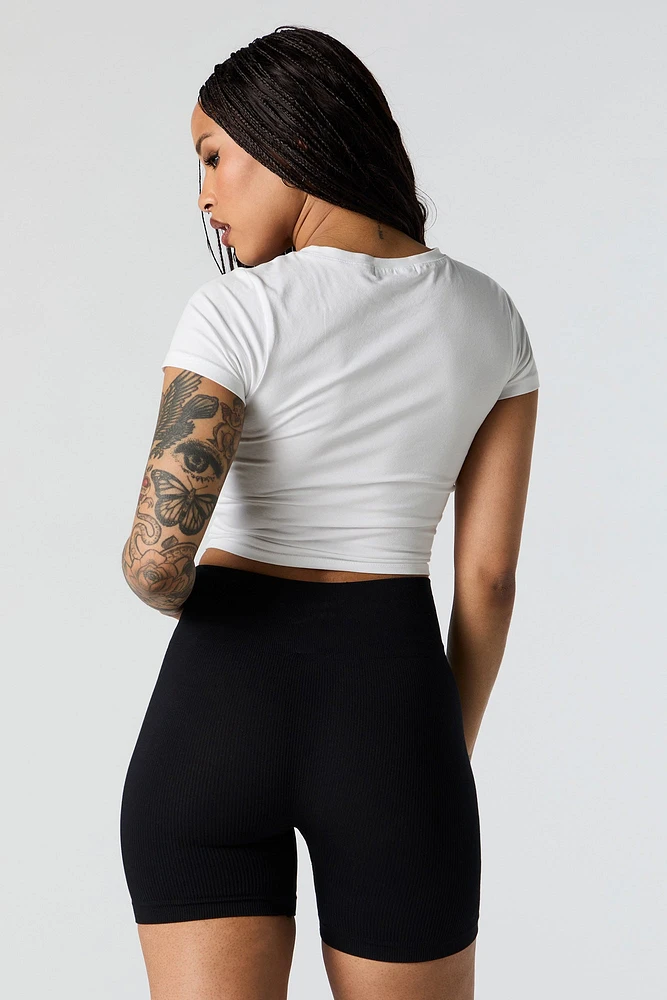 Seamless Ribbed Biker Short