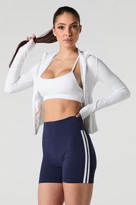 Side Striped Biker Short