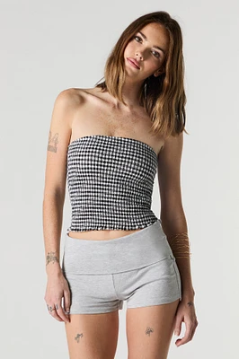 Short avec bande de taille repliée