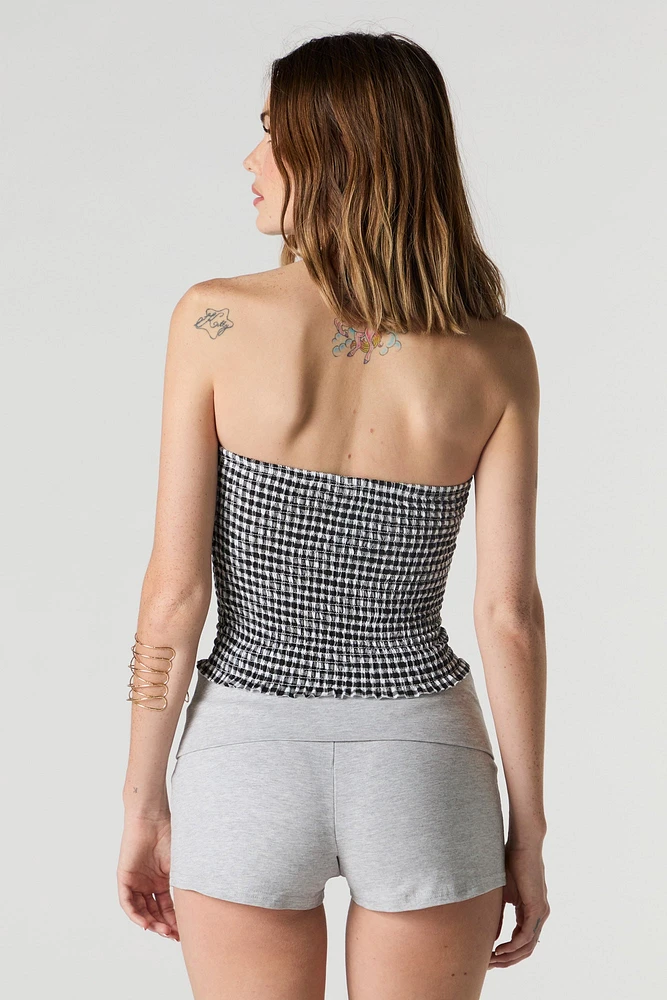 Short avec bande de taille repliée