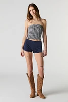 Short avec bande de taille repliée