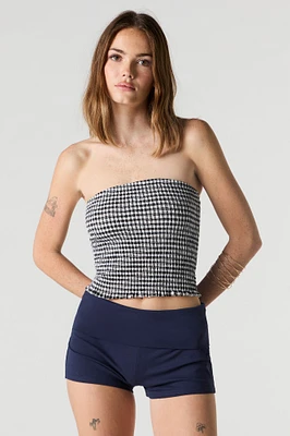 Short avec bande de taille repliée